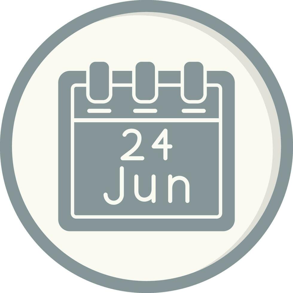 June 24 Vector Icon