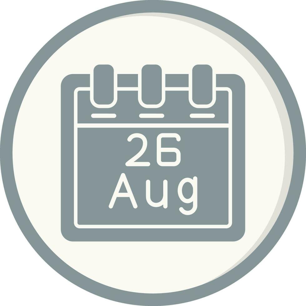 August 26 Vector Icon