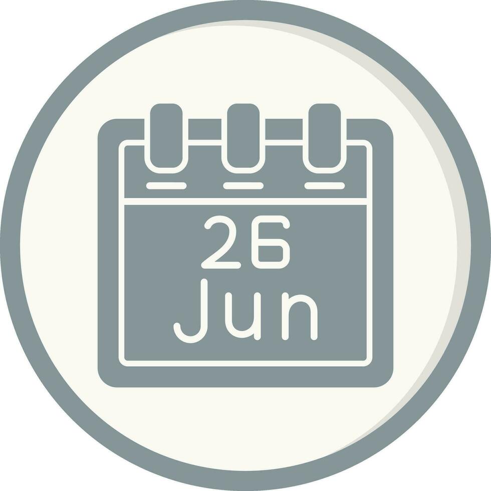 June 26 Vector Icon
