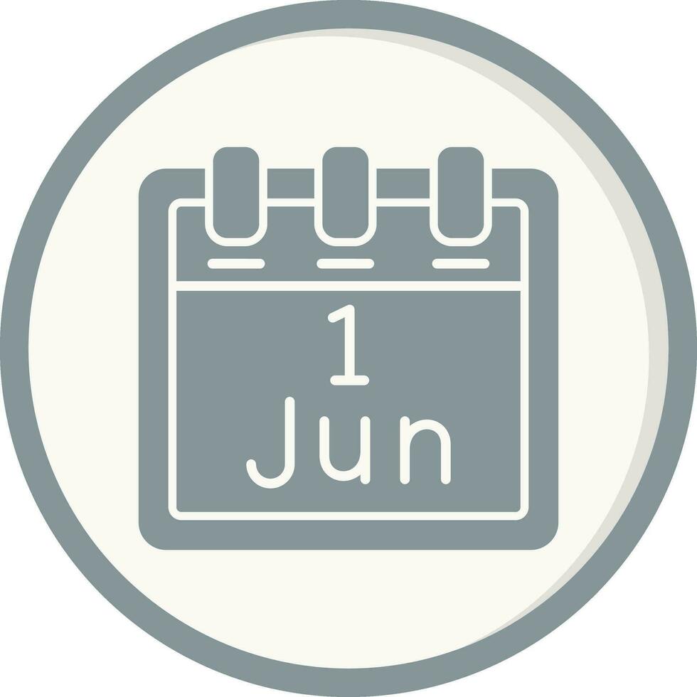 junio 1 vector icono