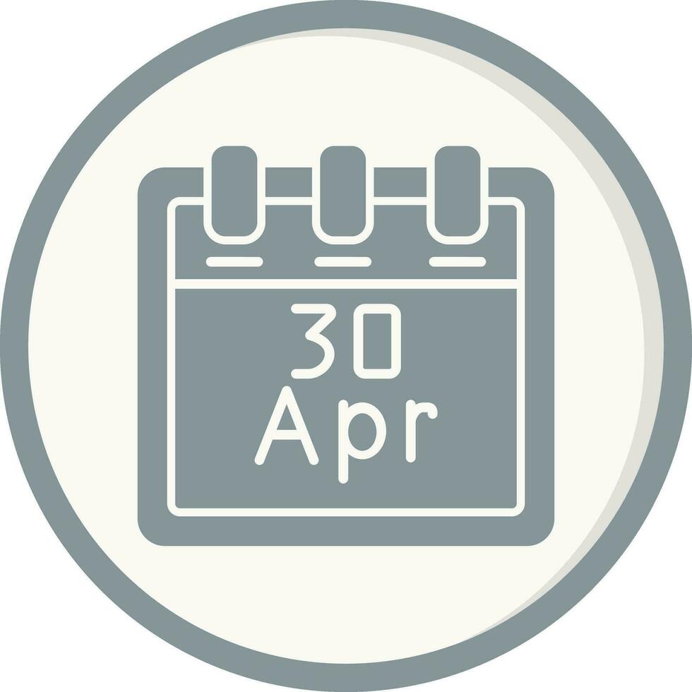 abril 30 vector icono