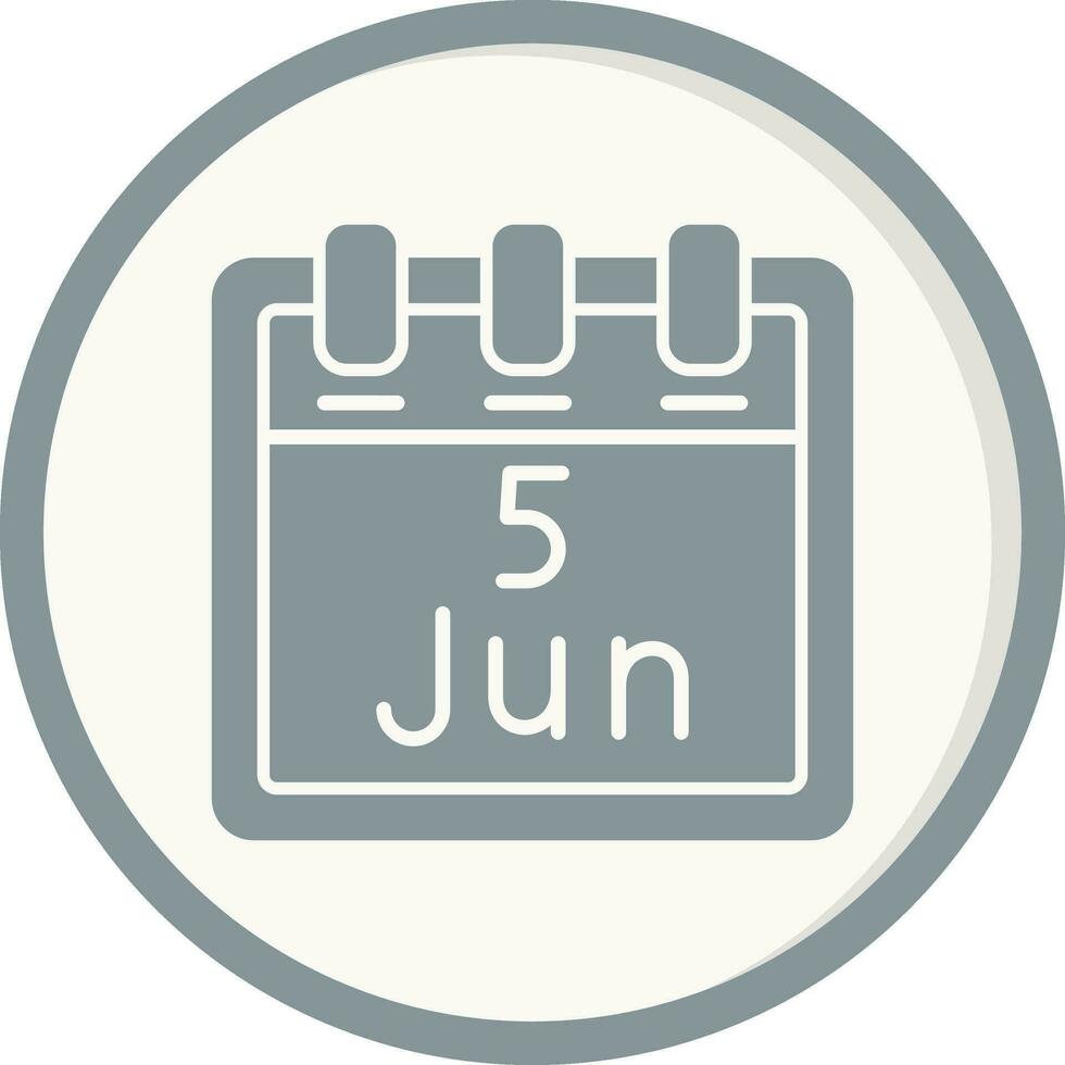 June 5 Vector Icon