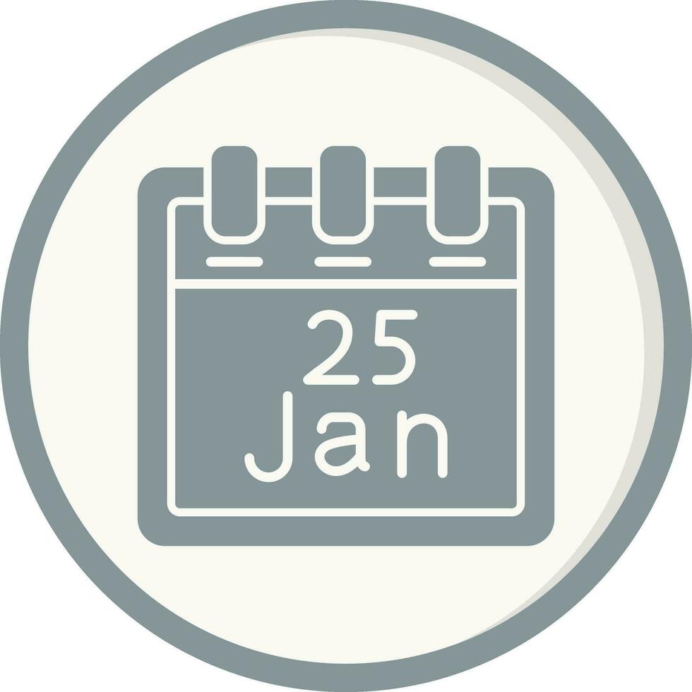 January 25 Vector Icon