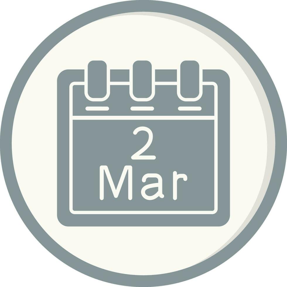 March 2 Vector Icon