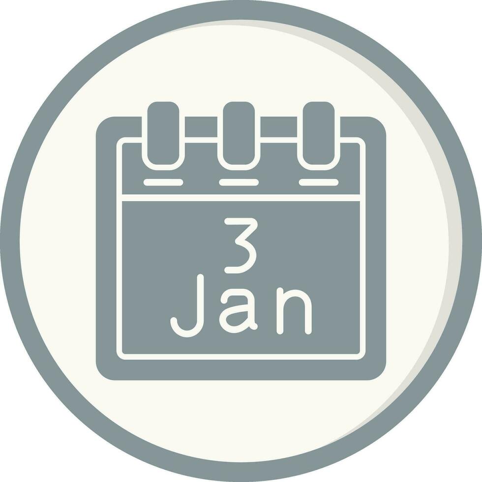 January 3 Vector Icon