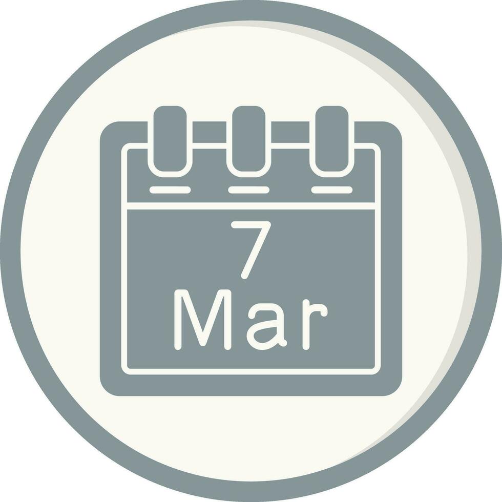 March 7 Vector Icon