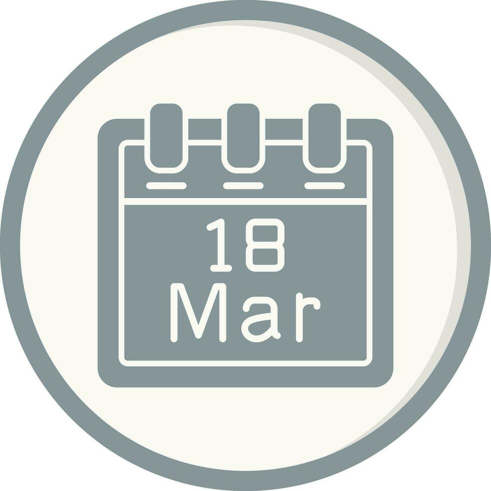 March 18 Vector Icon