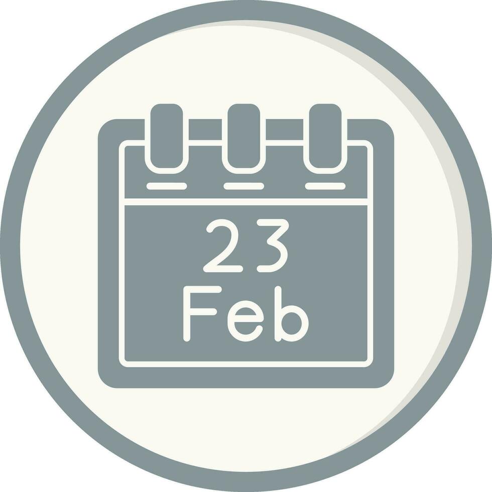 February 23 Vector Icon