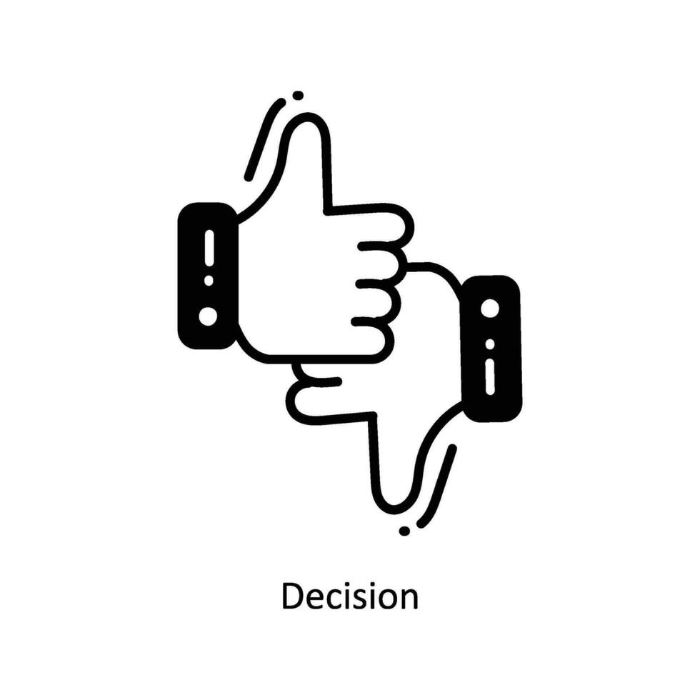 Decision doodle Icon Design illustration. Startup Symbol on White background EPS 10 File vector