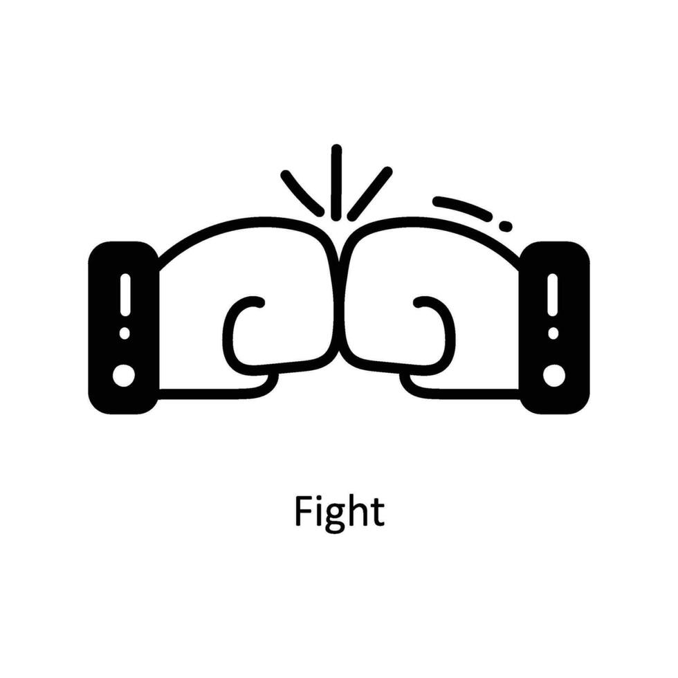 Fight doodle Icon Design illustration. Startup Symbol on White background EPS 10 File vector