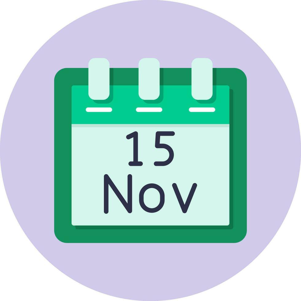 November 15 Vector Icon