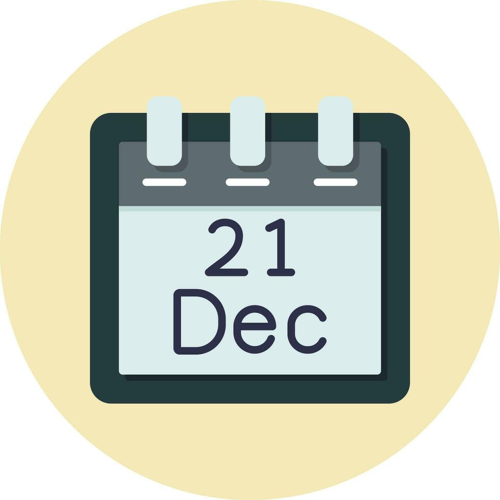 December 21 Vector Icon