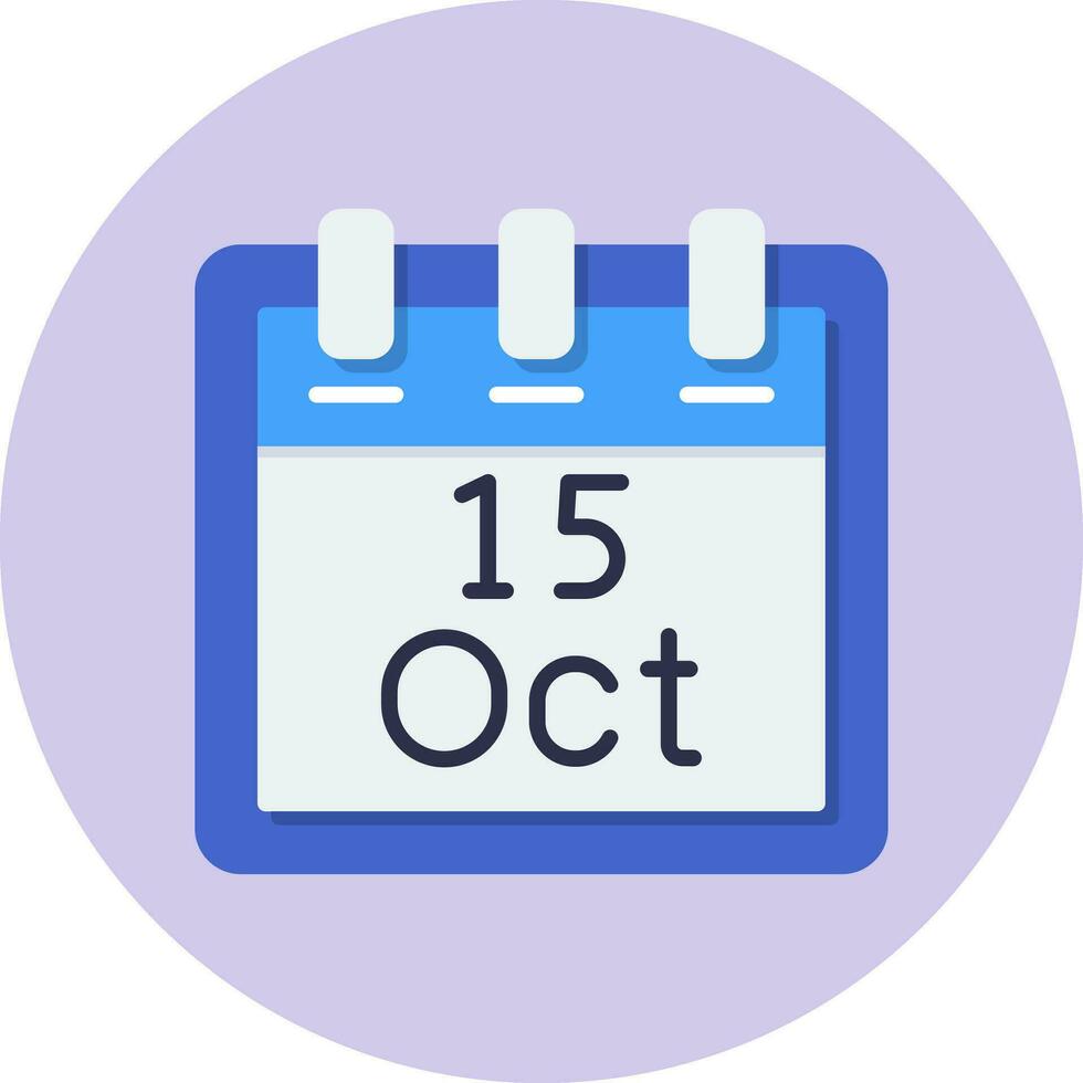 October 15 Vector Icon
