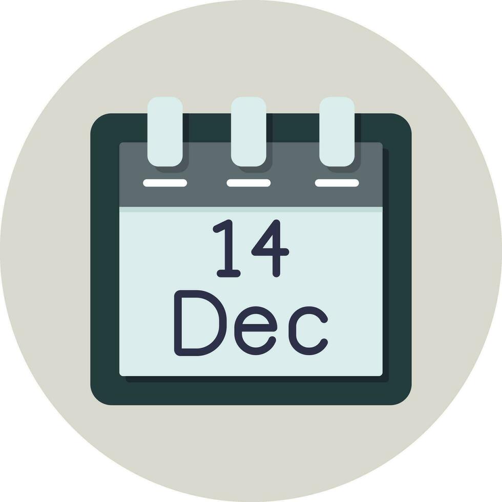 December 14 Vector Icon