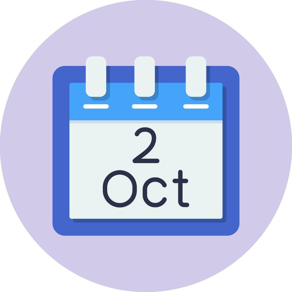 October 2 Vector Icon