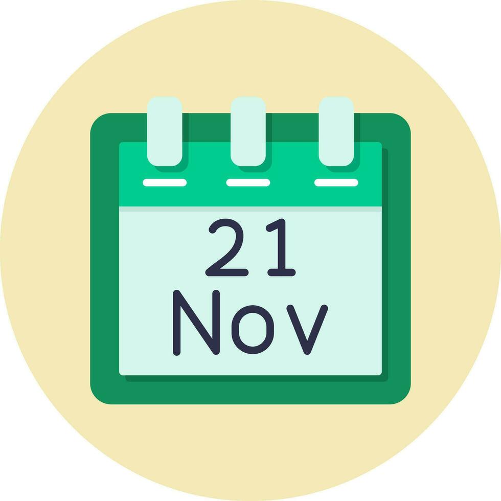 November 21 Vector Icon