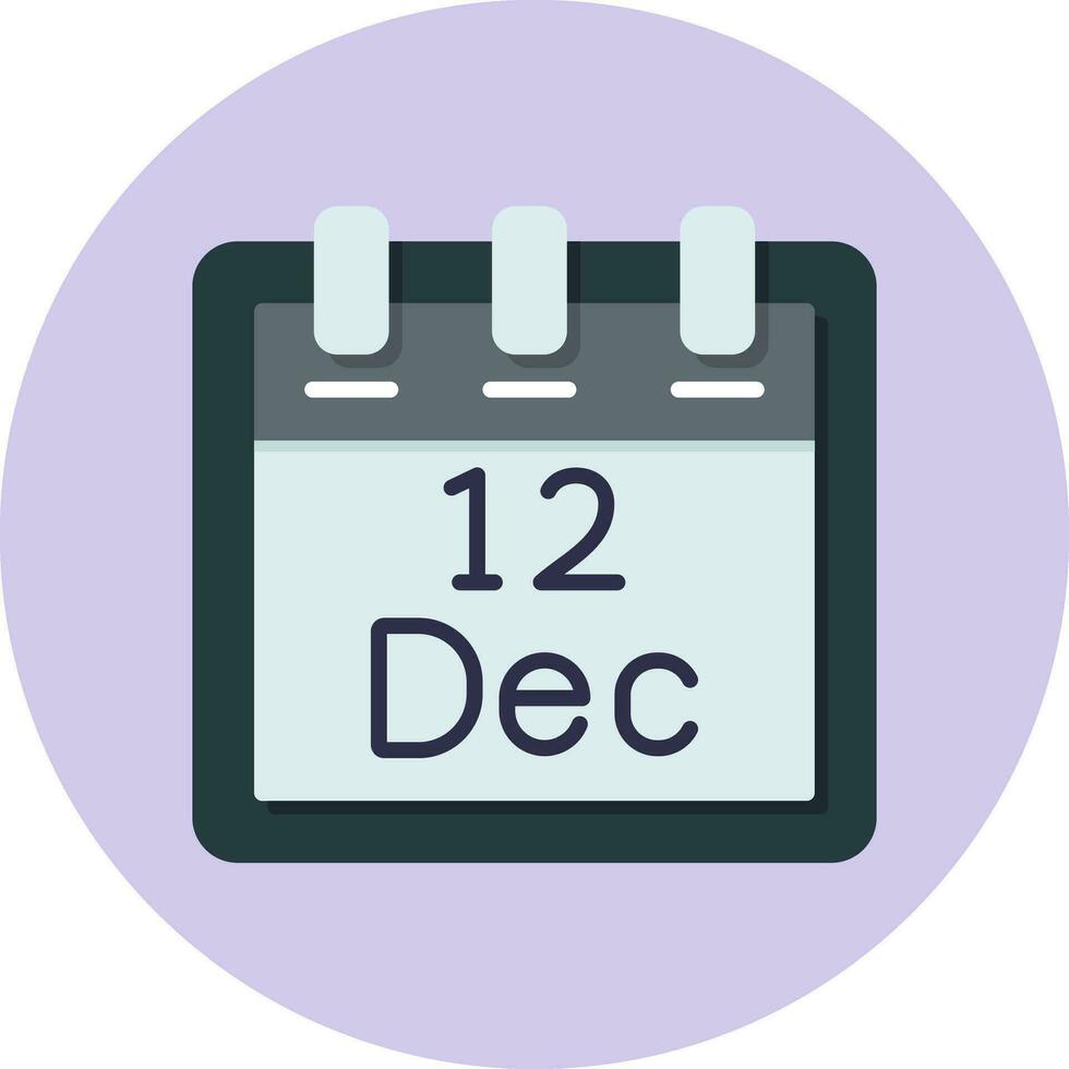 December 12 Vector Icon