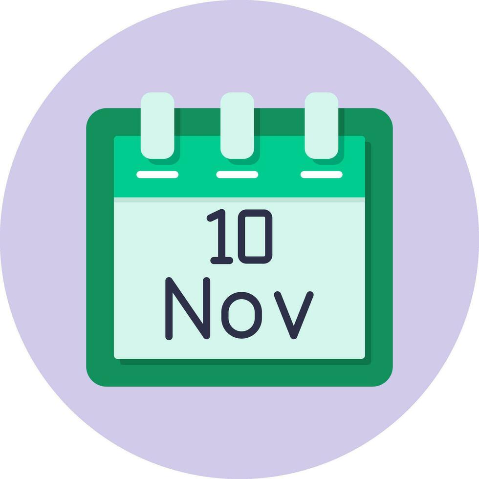 November 10 Vector Icon