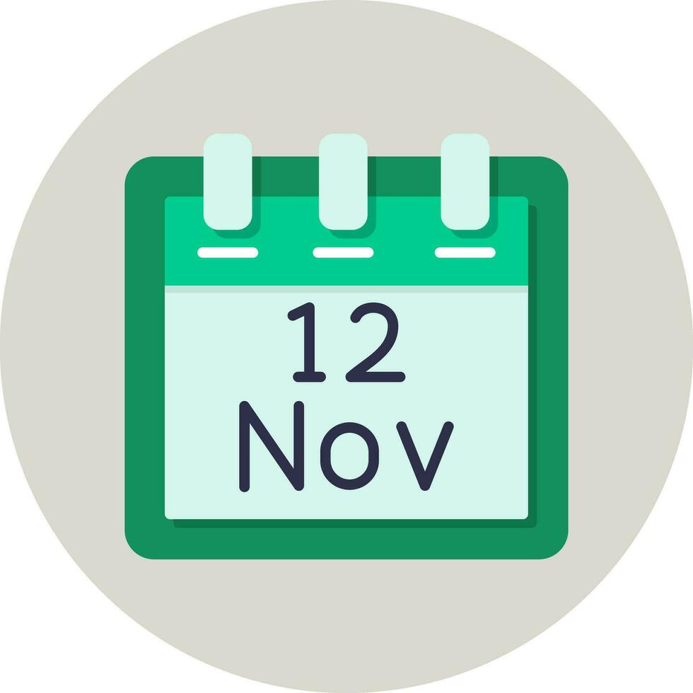 November 12 Vector Icon