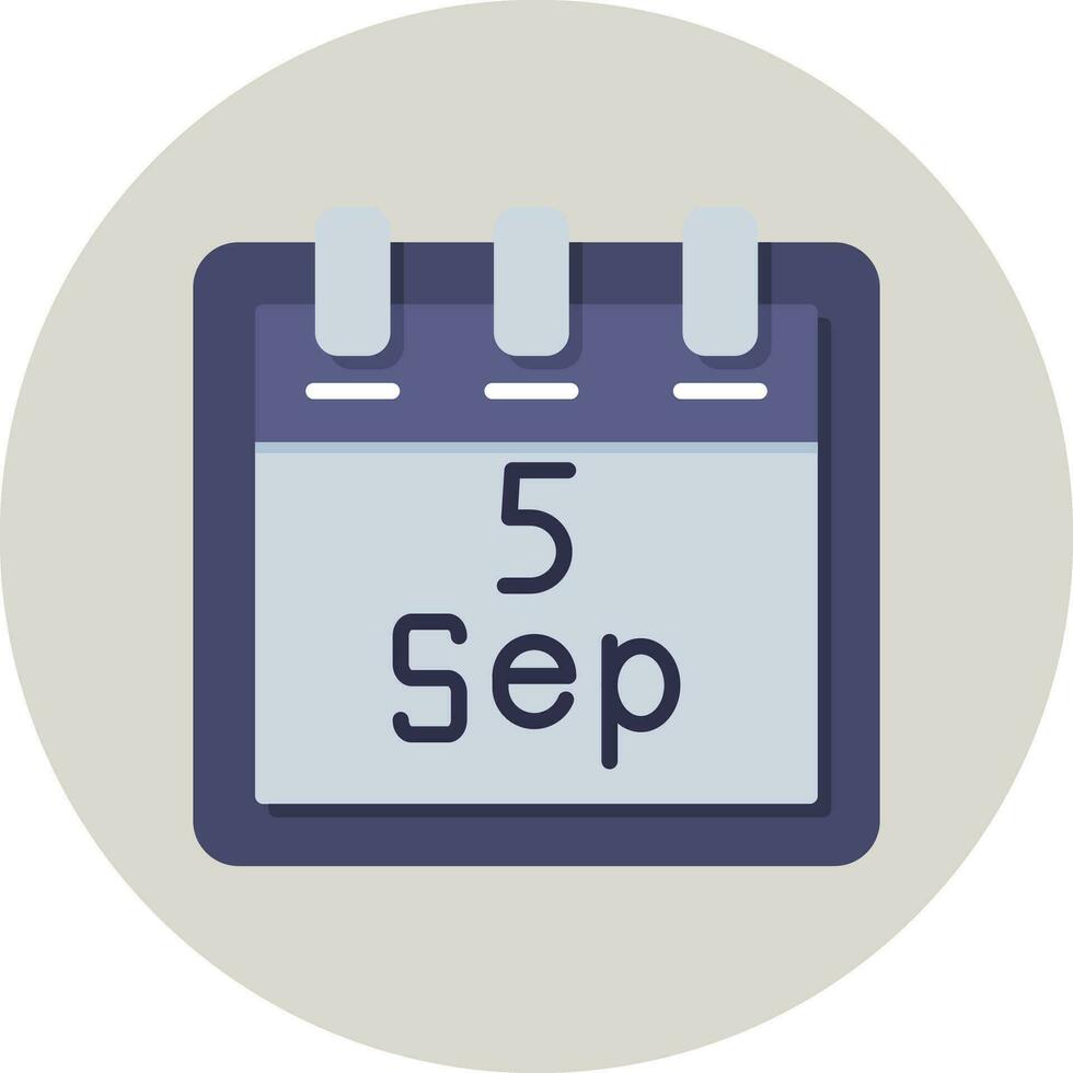 September 5 Vector Icon