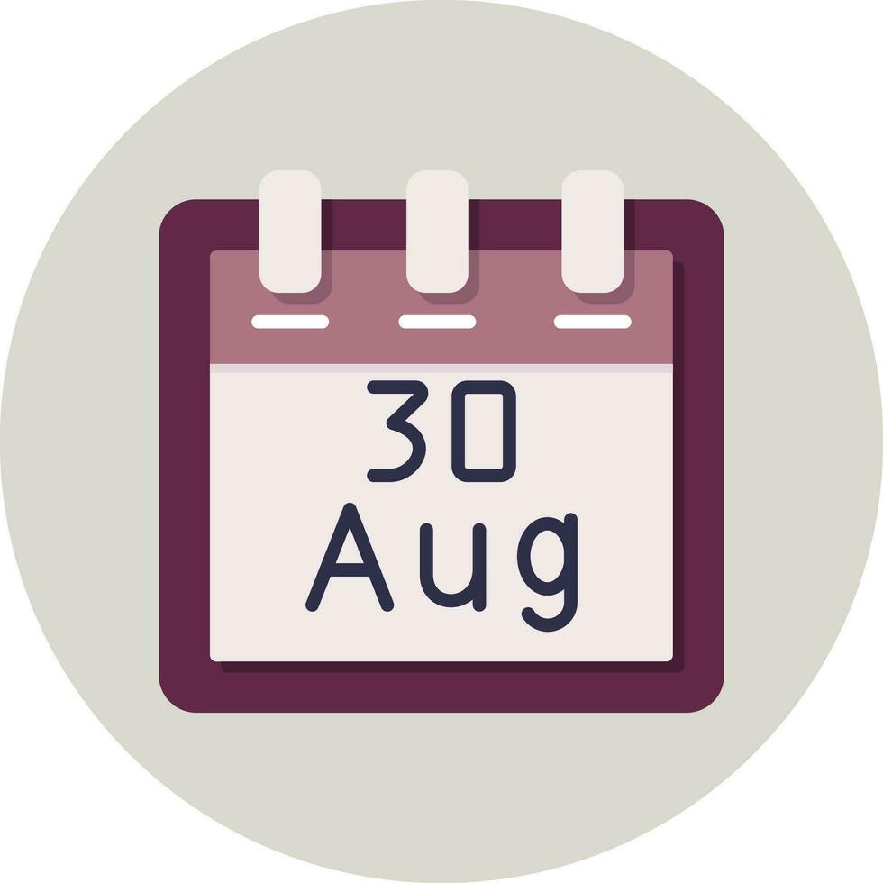 August 30 Vector Icon