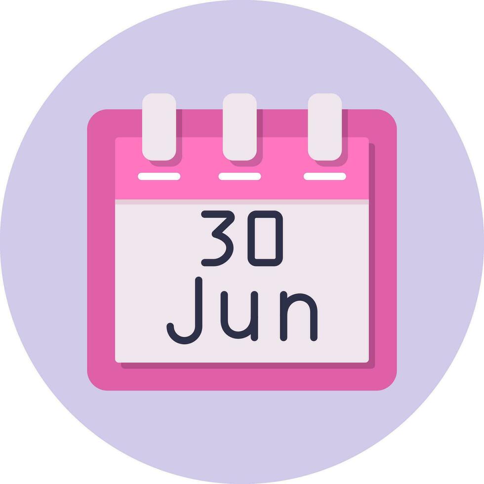 June 30 Vector Icon