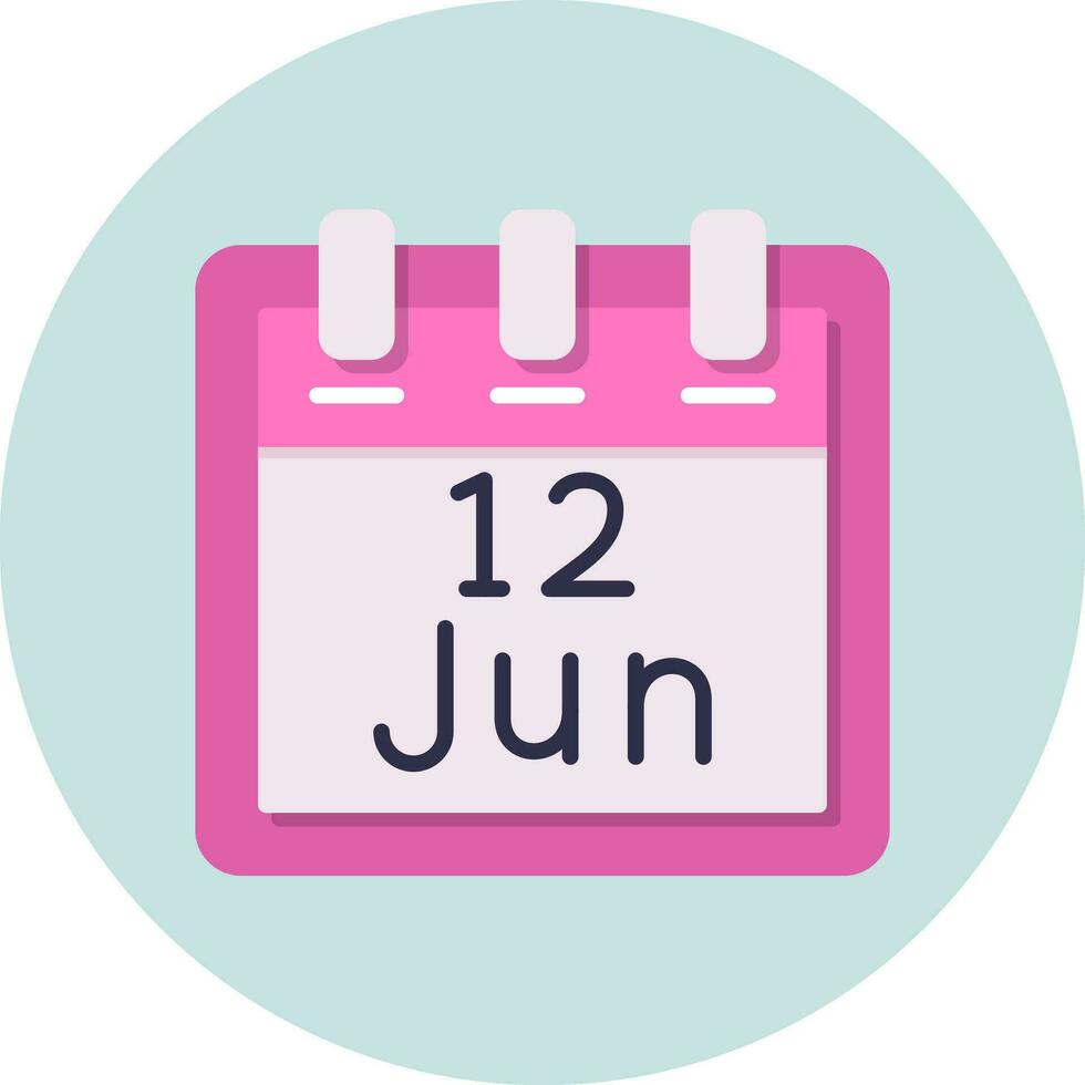 June 12 Vector Icon
