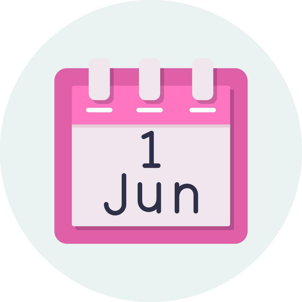 June 1 Vector Icon