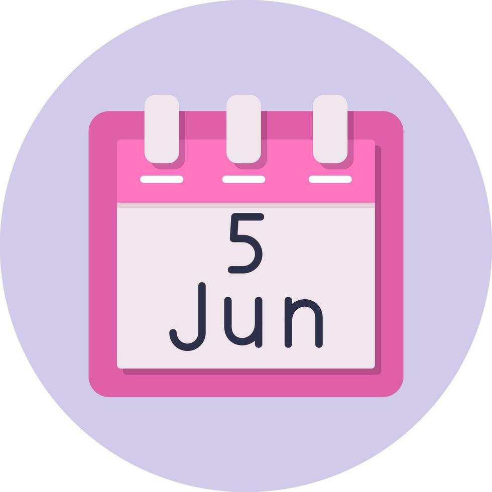 June 5 Vector Icon