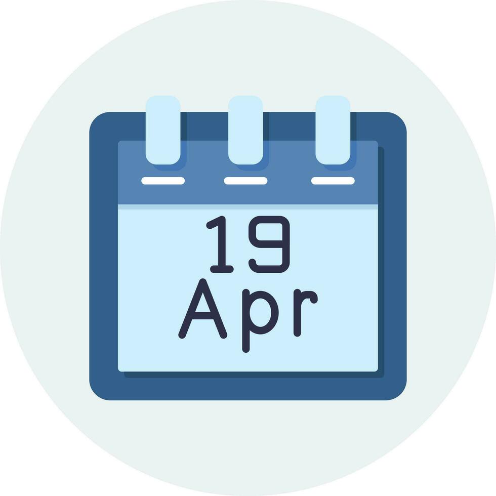 April 19 Vector Icon