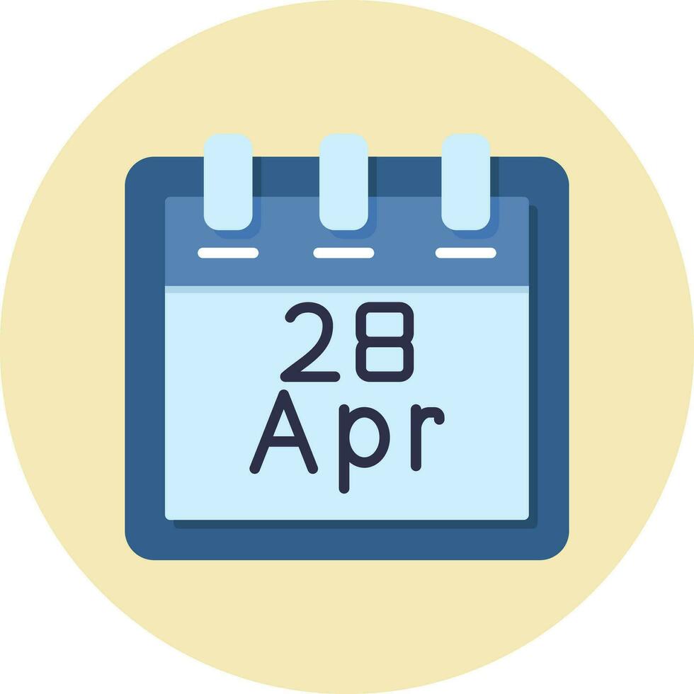 April 28 Vector Icon