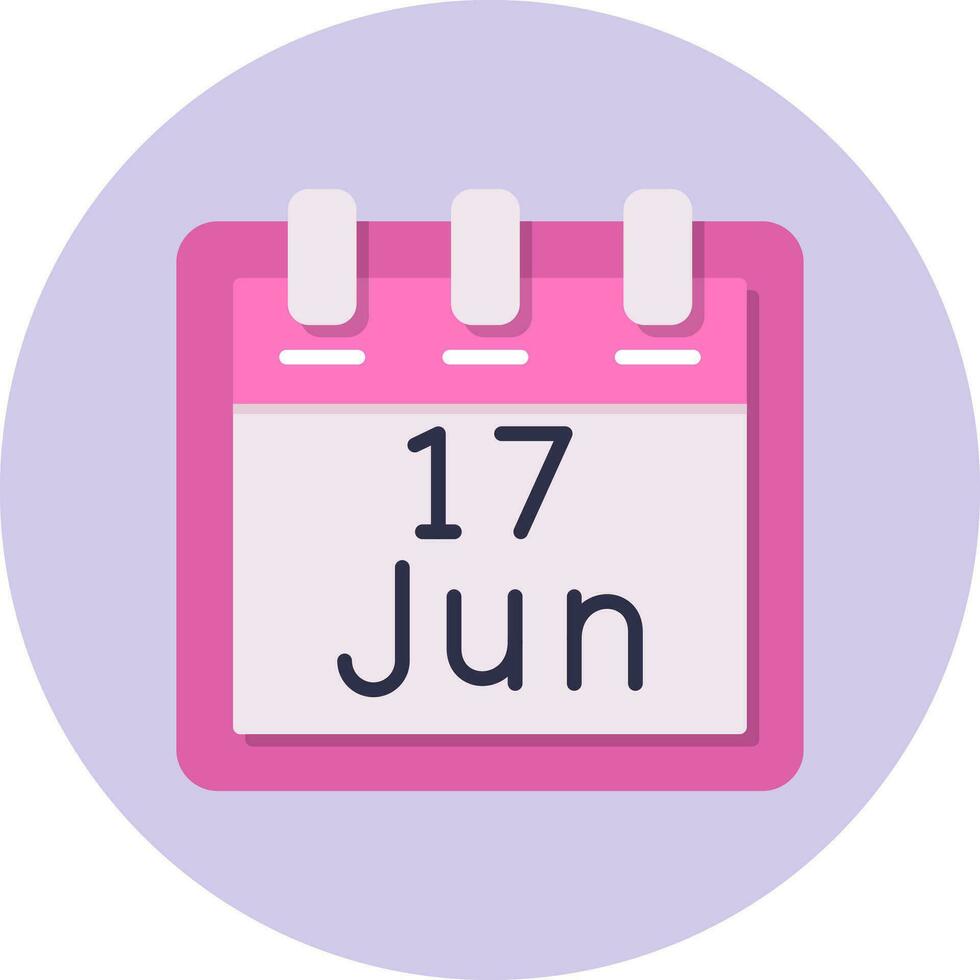 junio 17 vector icono