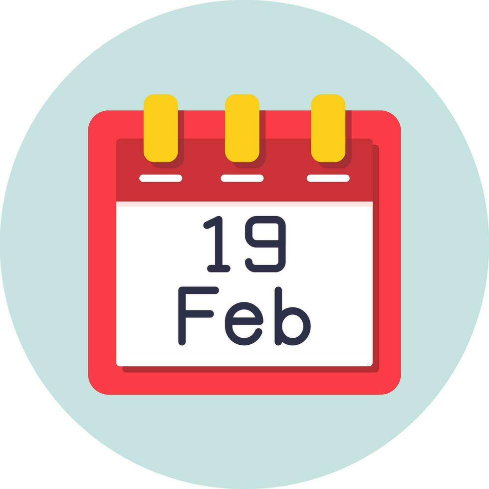 February 19 Vector Icon