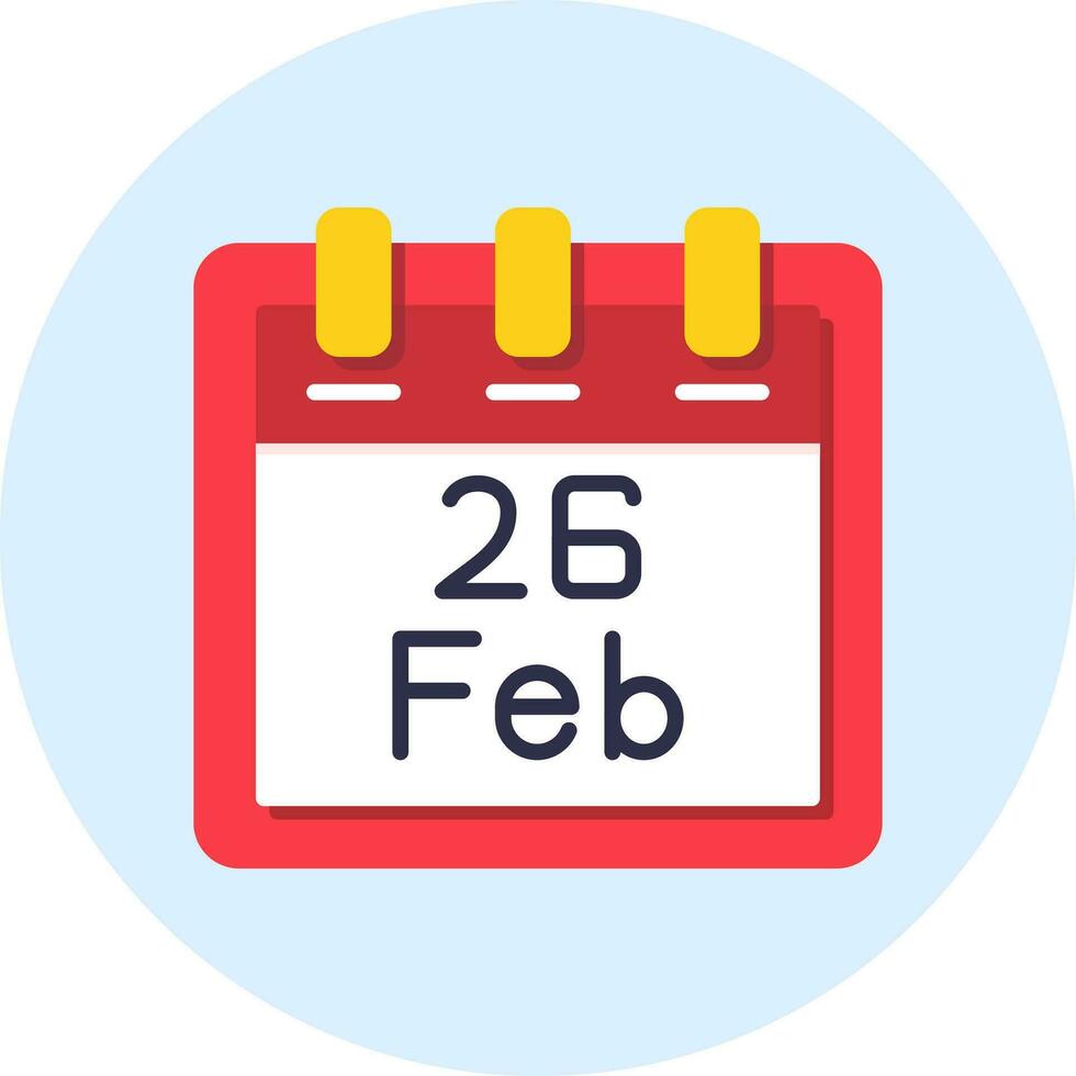 February 26 Vector Icon