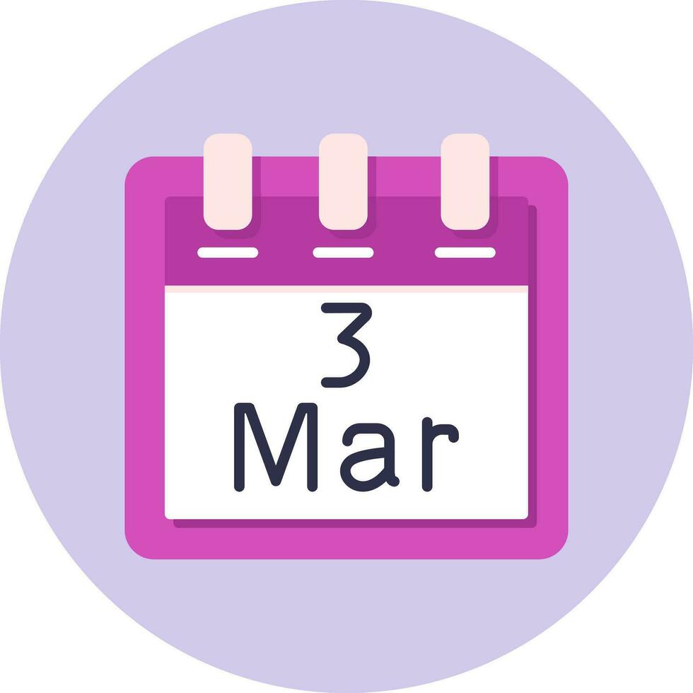 March 3 Vector Icon