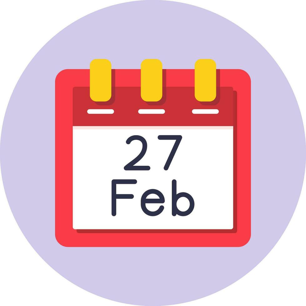 February 27 Vector Icon