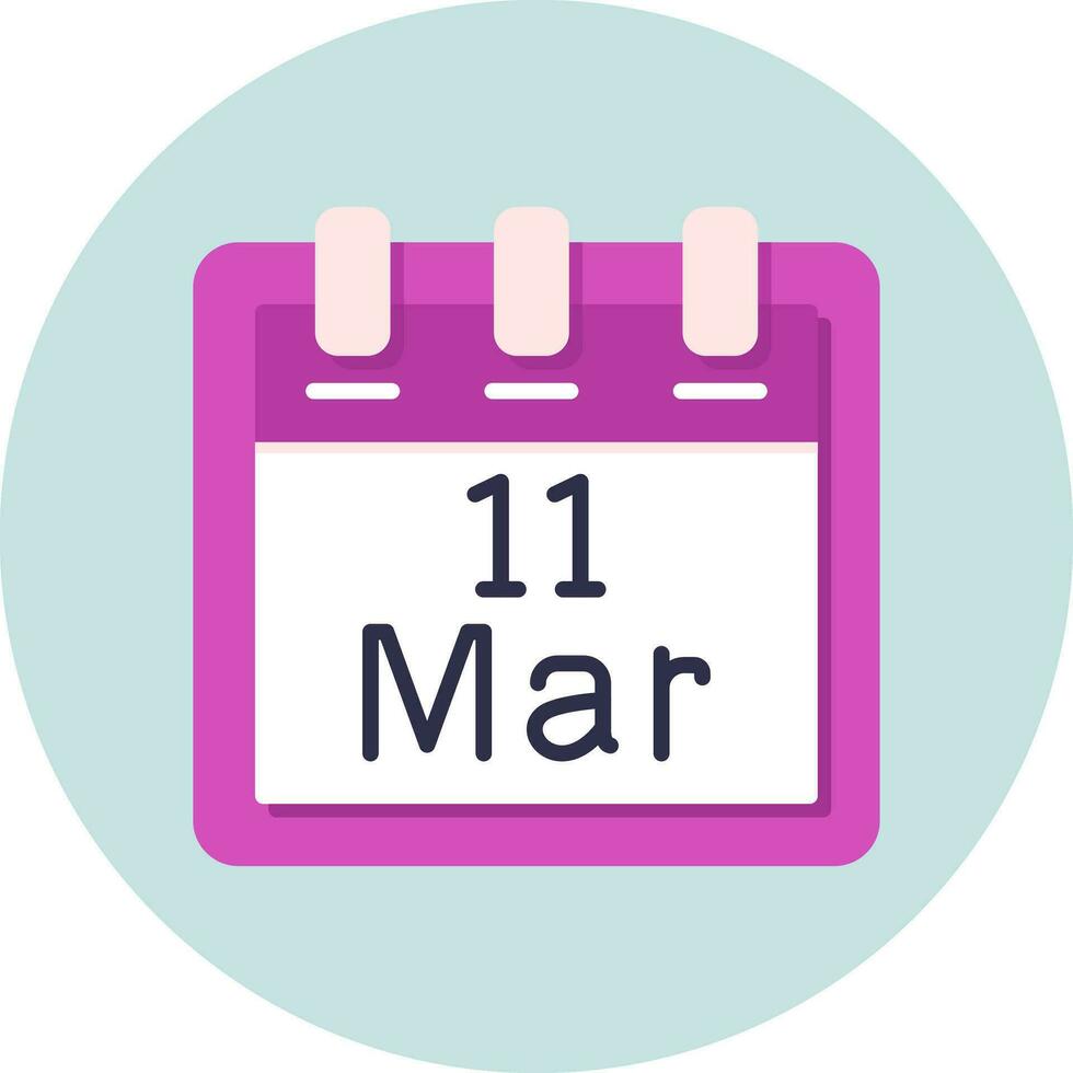 March 11 Vector Icon