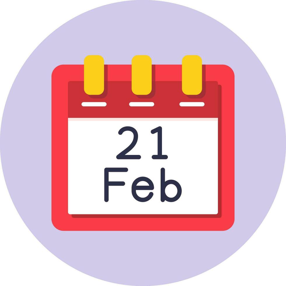 February 21 Vector Icon