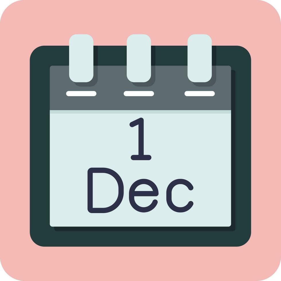 December 1 Vector Icon