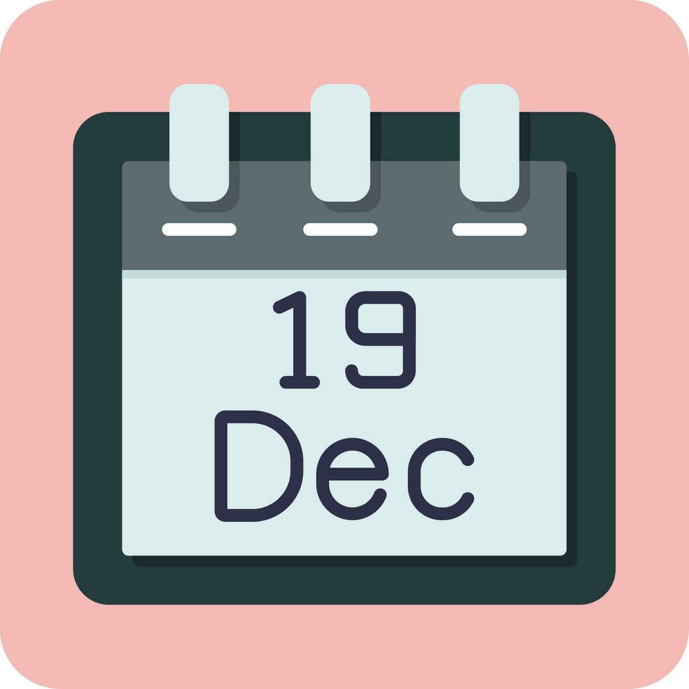 December 19 Vector Icon