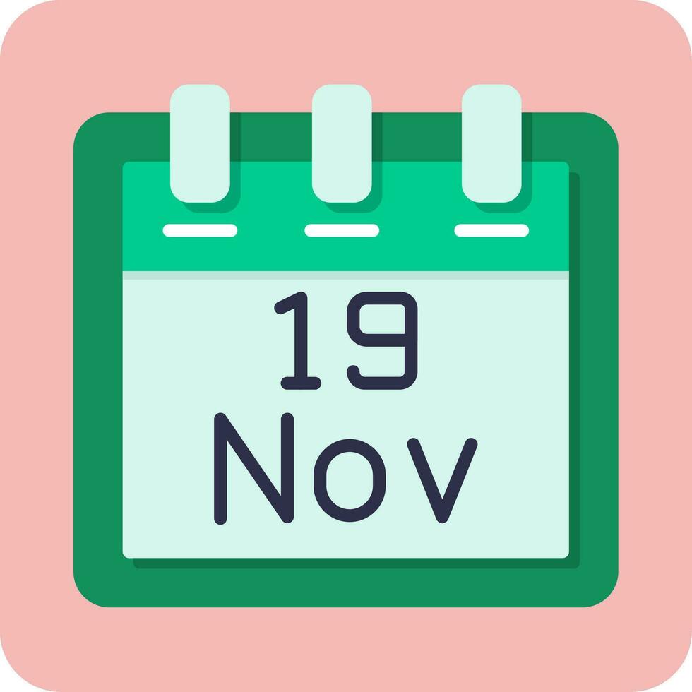 November 19 Vector Icon