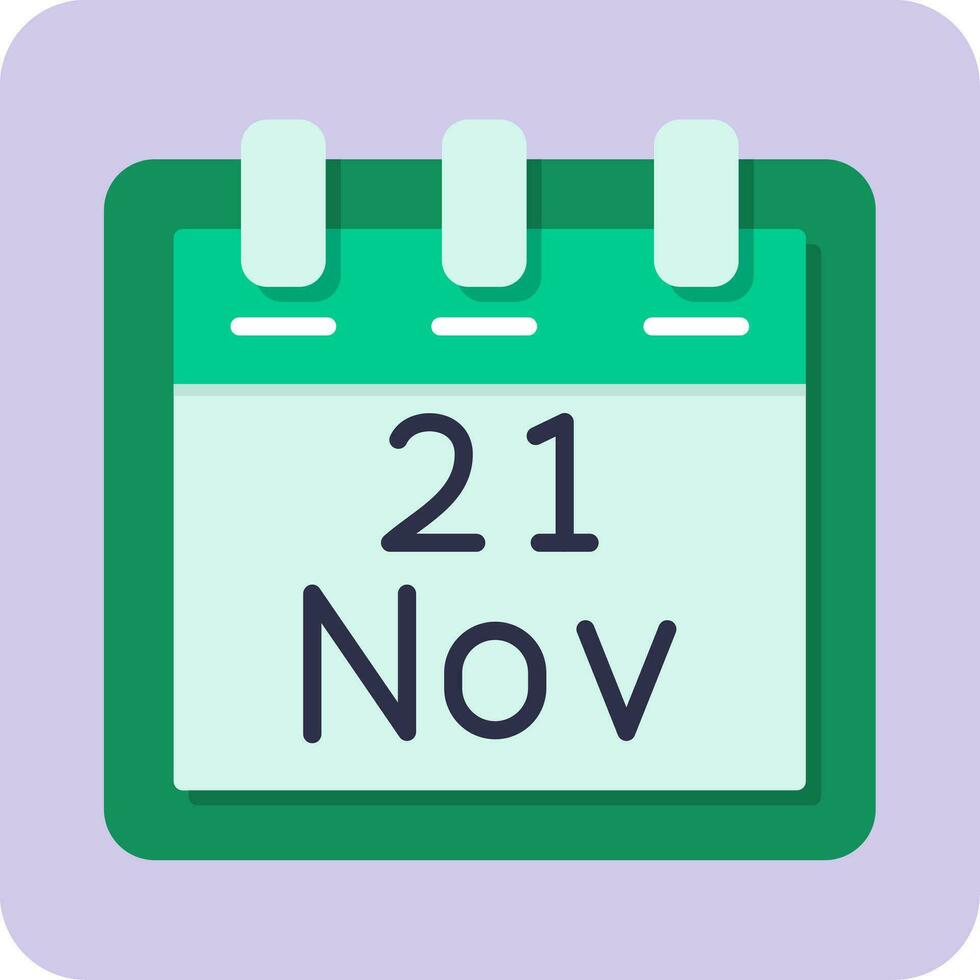 November 21 Vector Icon