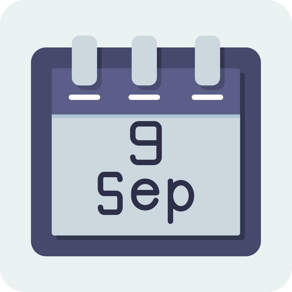 September 9 Vector Icon
