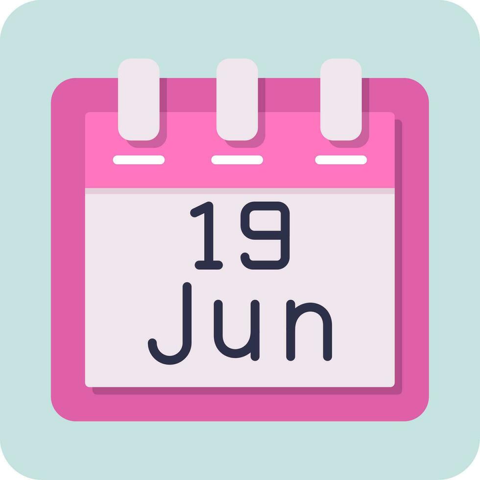 June 19 Vector Icon
