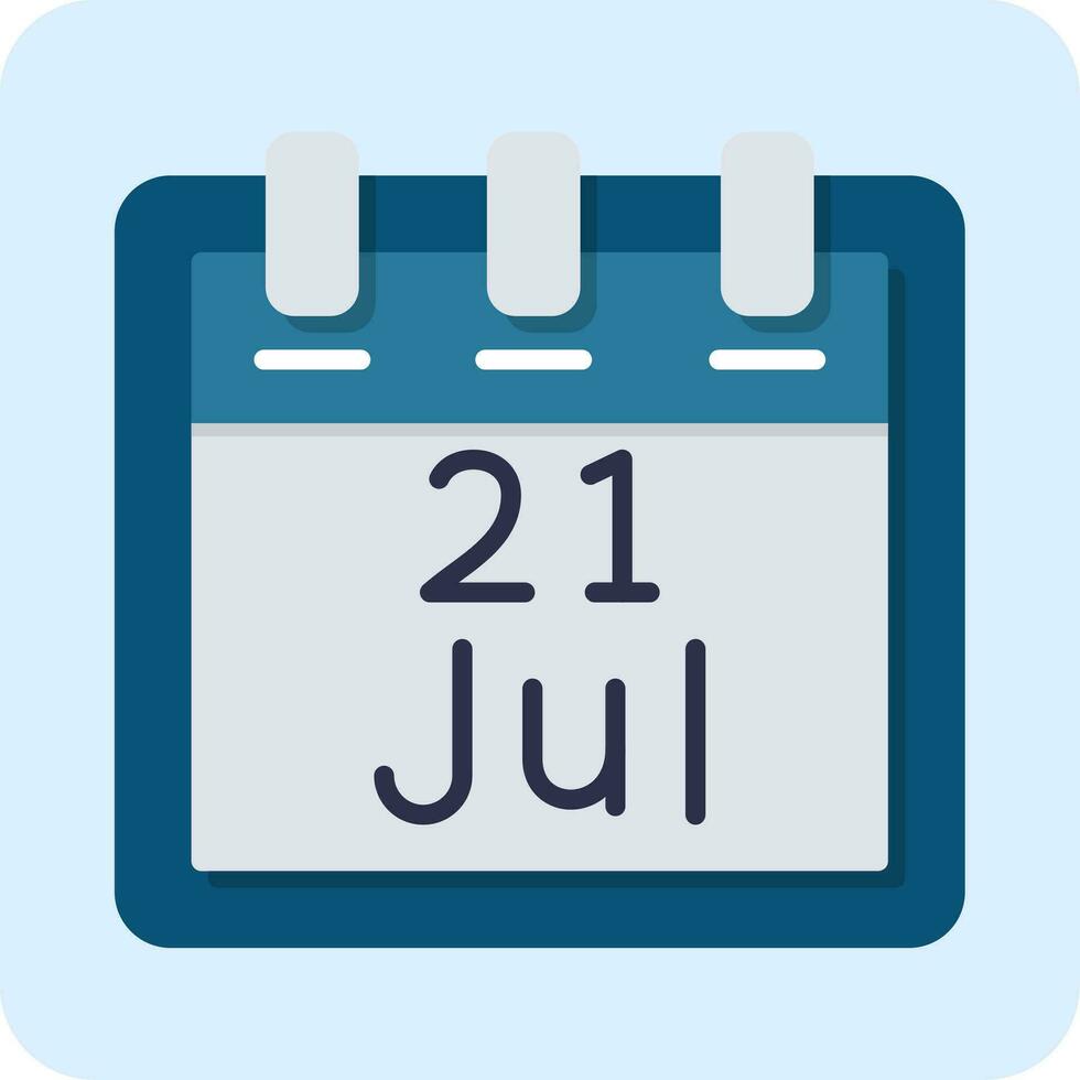 July 21 Vector Icon