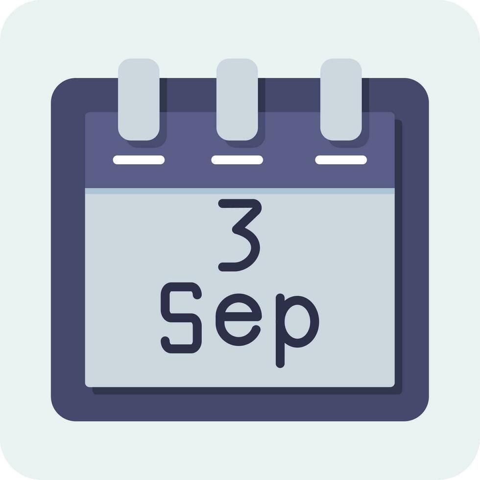 September 3 Vector Icon