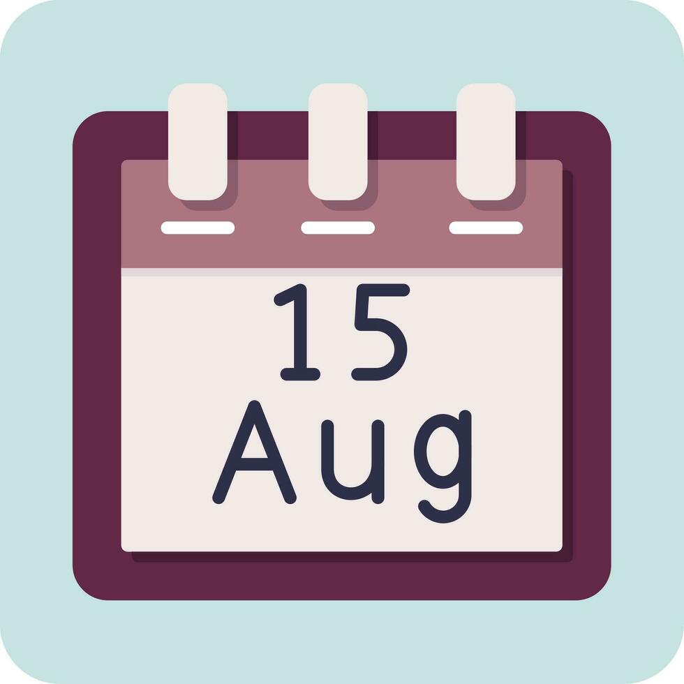 August 15 Vector Icon