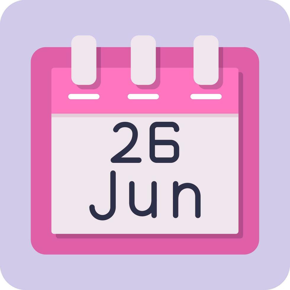 June 26 Vector Icon