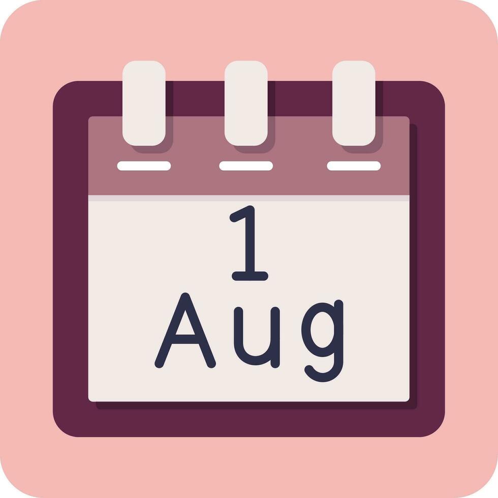 August 1 Vector Icon