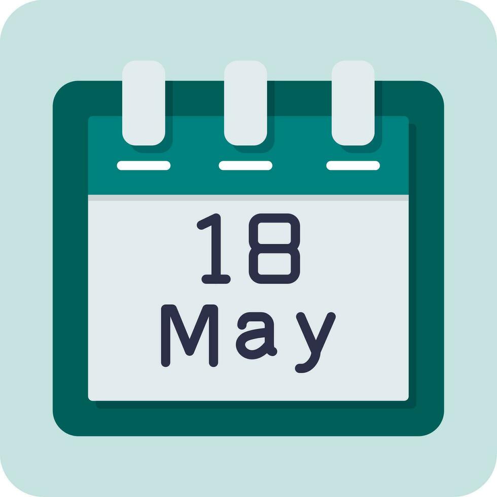 May 18 Vector Icon